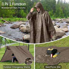 Reusable Waterproof Rain Poncho