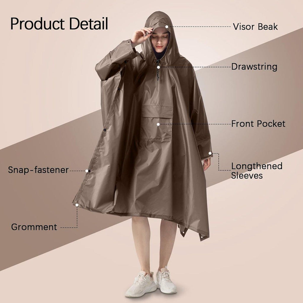 Reusable Waterproof Rain Poncho