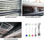 4 Pcs Blind Cleaner Brush with Microfiber Cloth Covers, Double-Sided Dust Removal Cleaning Tool for Window Blinds, Air Conditioner Vents and Car Vents