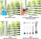 4 Pcs Blind Cleaner Brush with Microfiber Cloth Covers, Double-Sided Dust Removal Cleaning Tool for Window Blinds, Air Conditioner Vents and Car Vents