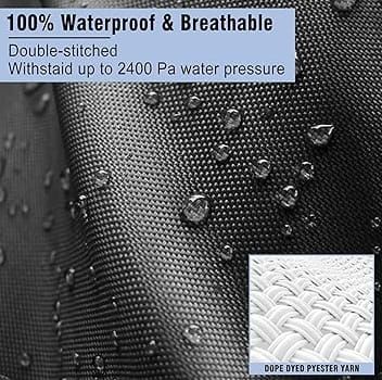 600D Oxford Cloth Boat Cover, Waterproof UV Protection Dustproof Marine Cover for V-Hull Speedboat Motor Yacht, Adjustable Strap & Elastic Hem Design for Outdoor Storage & Trailer Transport