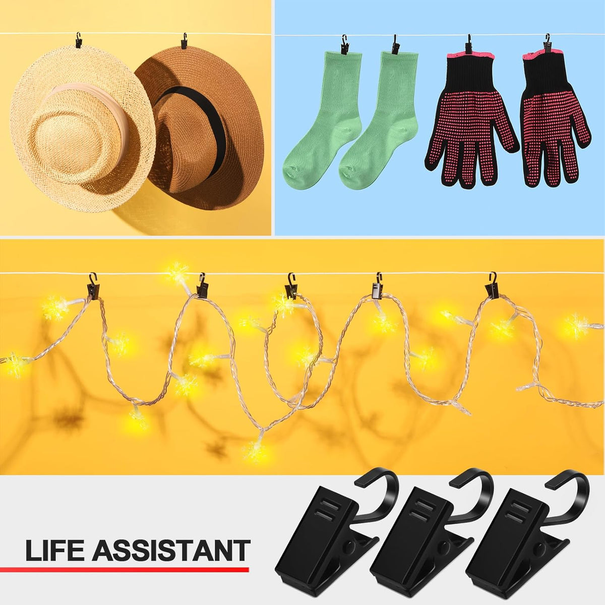 25 Pcs Small Curtain Hooks for Drapes, Curtain Clips for Hanging Hooks for Drapes Bows Hat, Curtain Rod Hooks, Stainless Steel S Hooks for Hanging Tent Lights Photo Party Decorations
