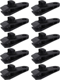 10 Pcs Heavy Duty Tarp Clips Shark Tent Fasteners Clips Holder for Car Covers, Outdoor Camping, Awnings, Swimming Pool Covers Black