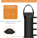 100 LBS Canopy Weights Sand Bags for Canopy Outdoor Advertising Tent Sunshade Fixed Windproof Pop up Canopy Tent（No Sand Black (4-Pack)