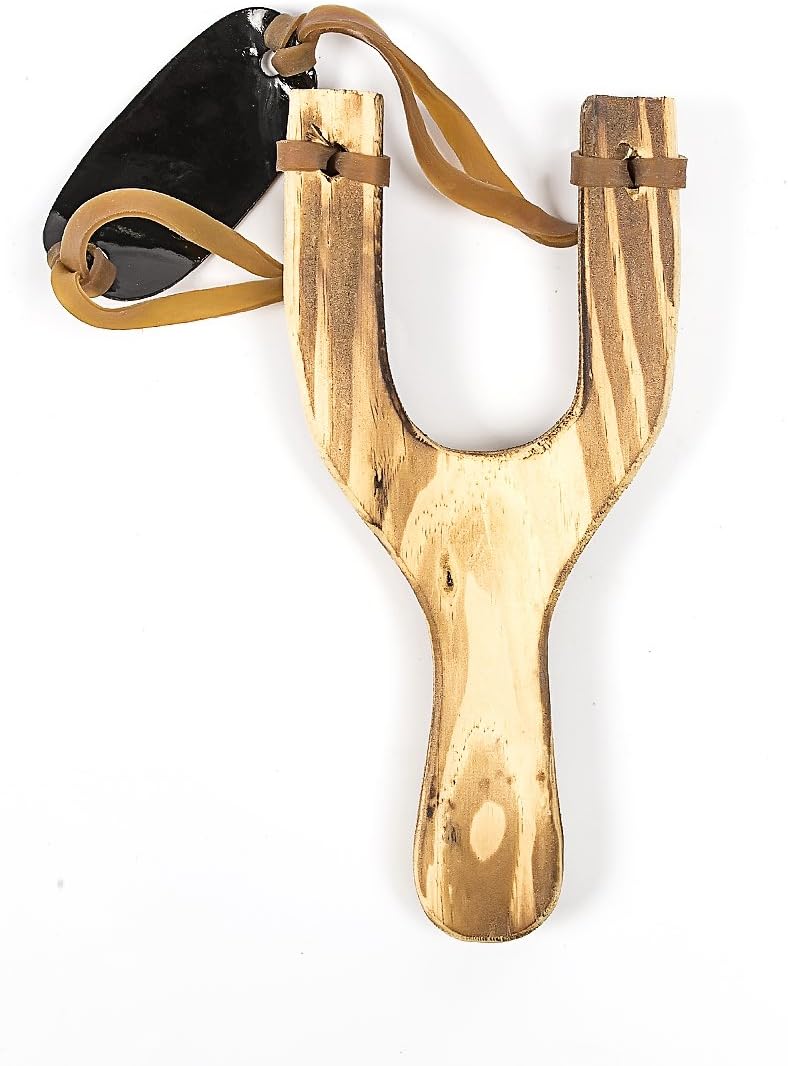 Wooden Slingshot, 2PCS Solid Wood Slingshot with Classic Construction for Outdoor Hunting Sports, Camping, Shooting, Hiking for Adults