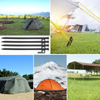 8 Pack 8in Heavy Duty Forged Steel Tent Stakes and Hammer Set, with Storage Pouch, Available in Rocky Place
