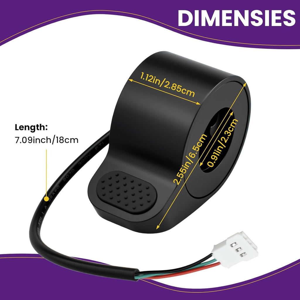 Thumb Throttle with Protector for Go-trax GXL V2, Electric Scooter Accelerator Speed Control, Compatible with Go-trax
