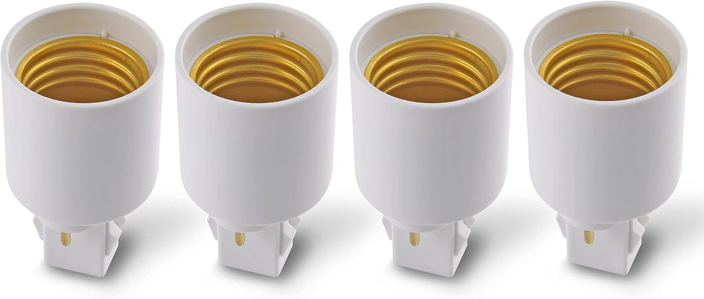 4pcs Gx23 to E26/E27 Socket Adapter, Gx23 to E27 Lamp Base Holder, 2 Pin Bulb Base Converter LED Accessories