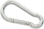 4Pack 2 inch Flag Pole Snap Clip Hooks Flagpole Attachment Spring Snap Hook Stainless Steel Carabiner Clips Heavy Duty Quick Link Carabiners for Indoor & Outdoor