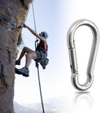 4Pack 2 inch Flag Pole Snap Clip Hooks Flagpole Attachment Spring Snap Hook Stainless Steel Carabiner Clips Heavy Duty Quick Link Carabiners for Indoor & Outdoor
