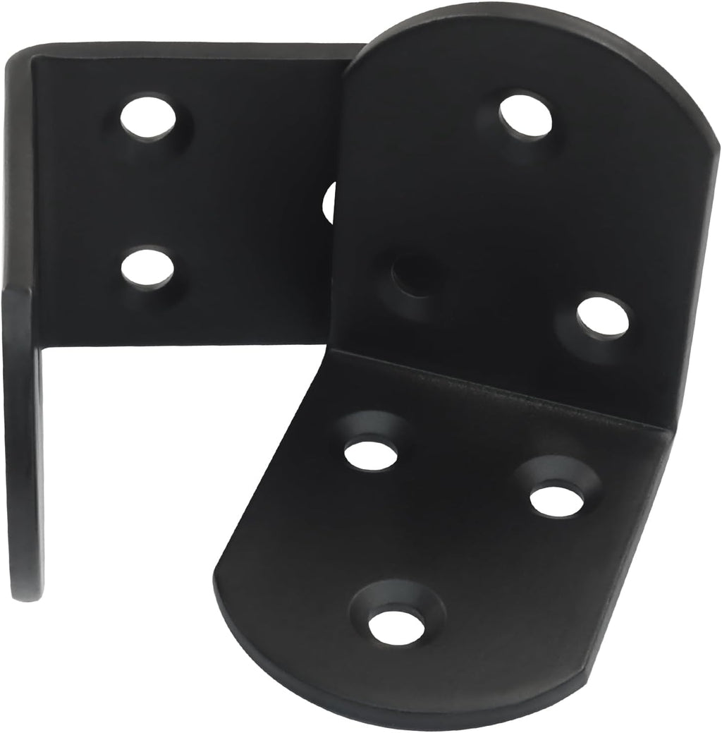 4 Pack Heavy Duty Floating Shelf Bracket, 1.97x1.97x1.5in, Stainless Steel Corner Brace 90 Degree, Durable Angle L Brackets for Furniture/Beds, Sofas, Tables, and Chairs, 50mm x 50mm, Black