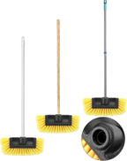 10in Car Wash Brush Head with Soft Bristle, for Cleaning Decks, Trucks, Car, RV, Boats, Home Siding, Camper, Yellow