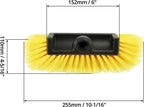 10in Car Wash Brush Head with Soft Bristle, for Cleaning Decks, Trucks, Car, RV, Boats, Home Siding, Camper, Yellow