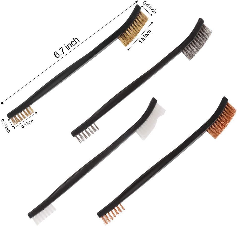 Gun Cleaning Kit, Universal Gun Cleaner Tools Set Including Double-Ended Brass Steel Nylon Gun Cleaning Brushes & Gun Cleaning Picks