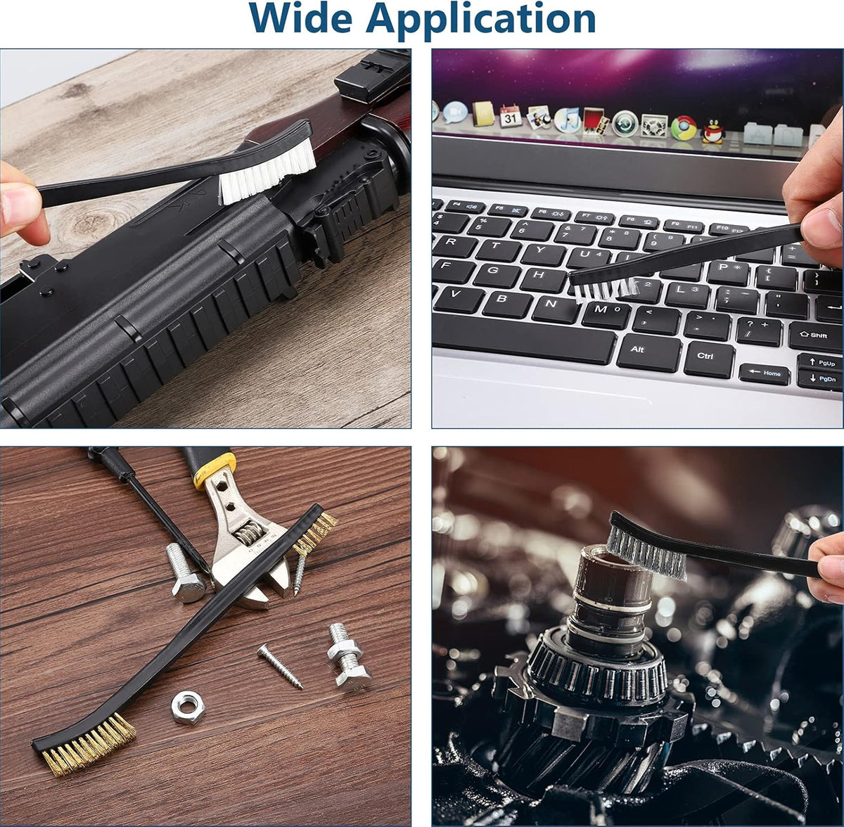 Gun Cleaning Kit, Universal Gun Cleaner Tools Set Including Double-Ended Brass Steel Nylon Gun Cleaning Brushes & Gun Cleaning Picks