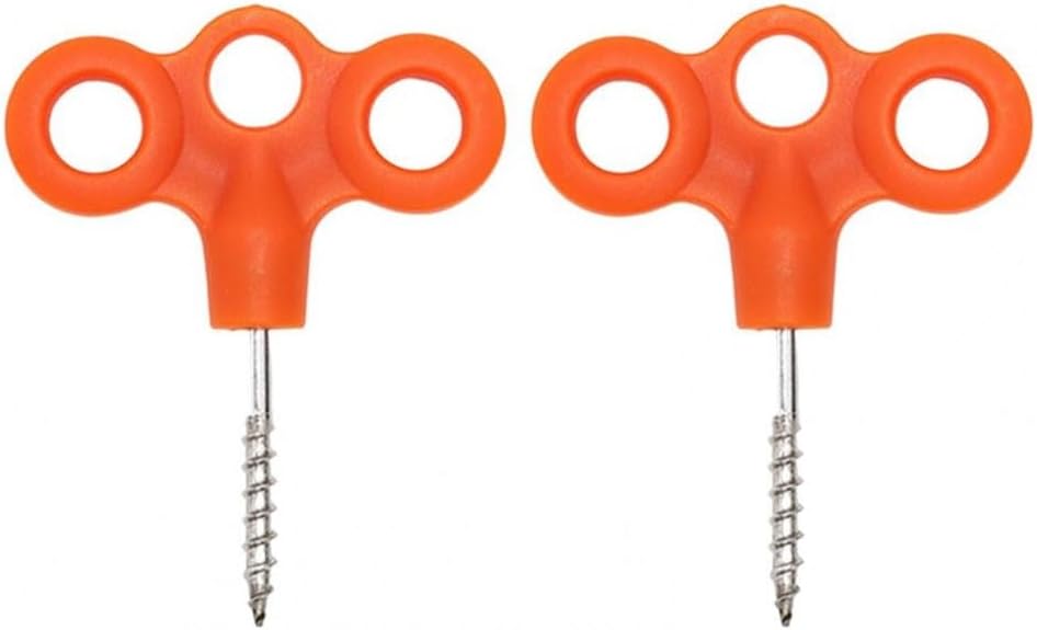 Orange Tent Pegs 2 Pack Heavy Duty Camping Outdoor Activities Stakes
