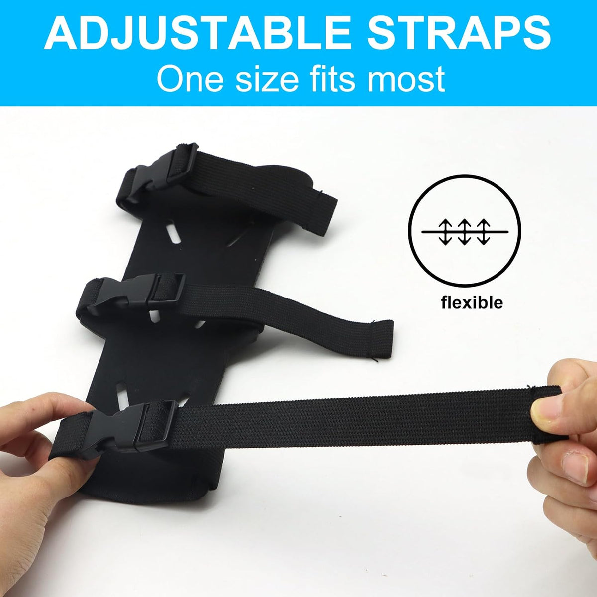 Archery Arm Guards - 1 Piece - Black - Adjustable - Wrist & Forearm Protection - Unisex - Suitable for Teens & Adults