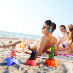 5 Pack Beach Drink Holders Multiple Colours Essential Beach Accessories for Vacation Must Have for Women Adults Family Friends