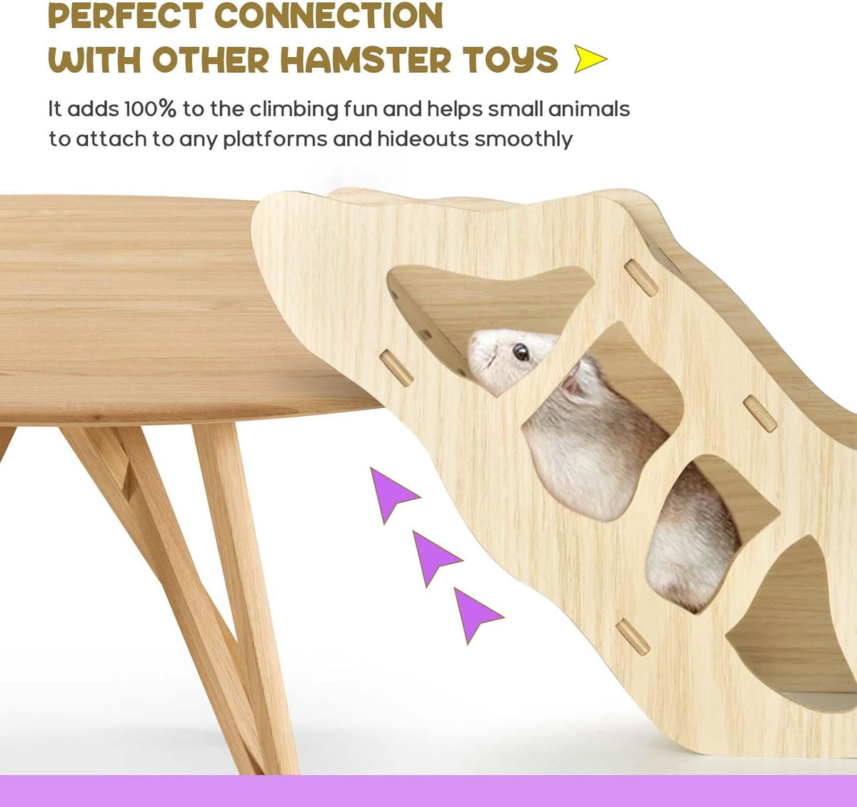 Hamster Hideout Climbing Ladder and Tunnel for Burying in Bedding or Connecting with Accessories