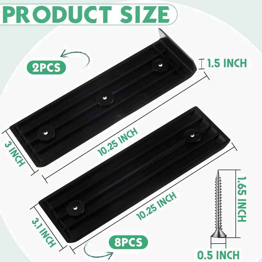 10 Pcs Boat Trailer Bunk Slide Pads and Boat Trailer Glide Bunk Enders 10.25'' x 3.1'' Boat Trailer Bunk Slicks for Easier Launching and Loading Boat Trailer Parts and Accessories