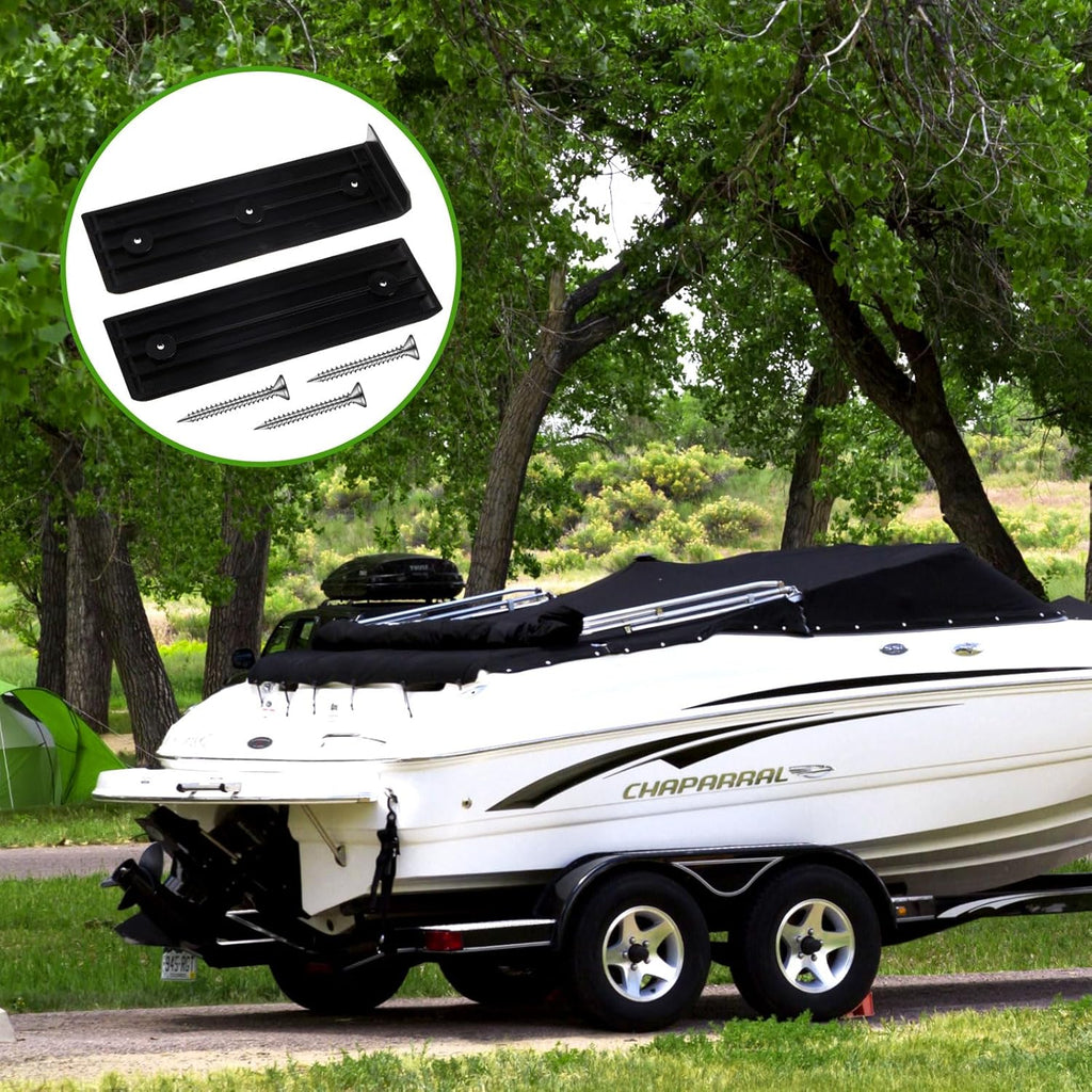 10 Pcs Boat Trailer Bunk Slide Pads and Boat Trailer Glide Bunk Enders 10.25'' x 3.1'' Boat Trailer Bunk Slicks for Easier Launching and Loading Boat Trailer Parts and Accessories