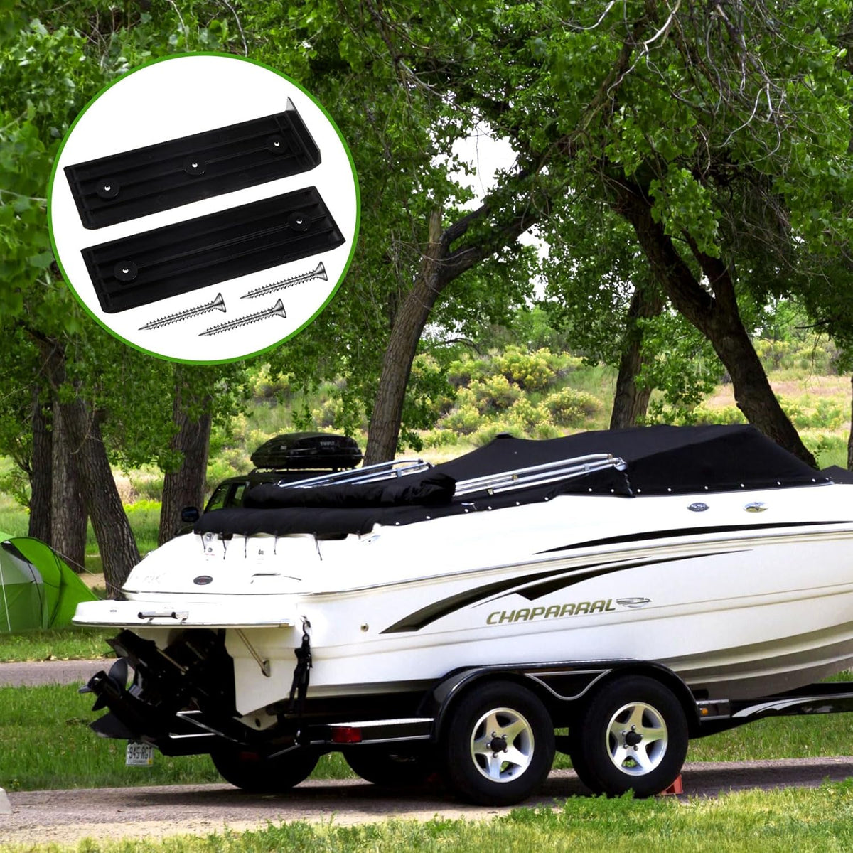 10 Pcs Boat Trailer Bunk Slide Pads and Boat Trailer Glide Bunk Enders 10.25'' x 3.1'' Boat Trailer Bunk Slicks for Easier Launching and Loading Boat Trailer Parts and Accessories