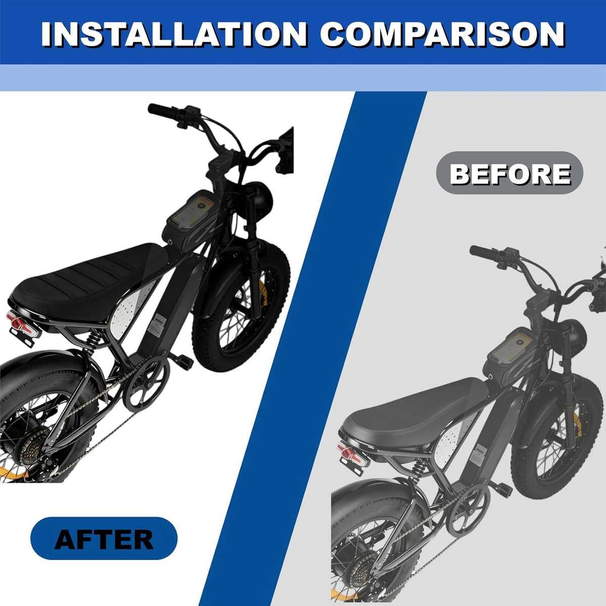 Ridstar Q20 Seat Cover, EBike Seat Cover, Non-Slip Waterproof Leather, Protecting Your Electric Bike Seat, for Ridstar Q20/Q20 Pro Lite