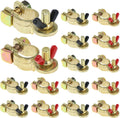 Brass Marine Grade Battery Terminal Top Post, 8 Pairs Battery Terminal Connectors, Battery Terminal Clamps for Boat Car RV, Fit All Standard Top of Post Batteries, 8 Positive + 8 Negative