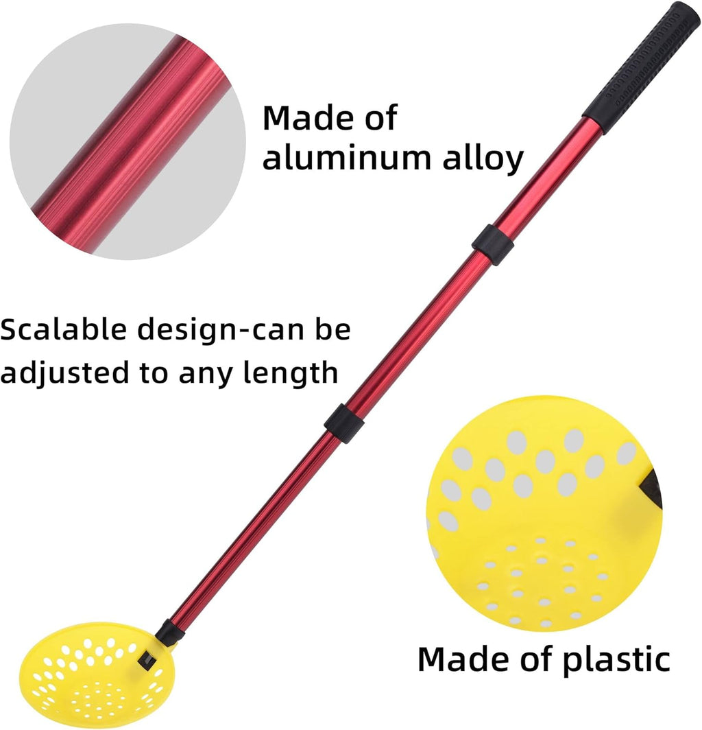 Adjustable Ice Fishing Skimmer Scoop-Winter Ice Fishing Scooper with Long Handle-Ice Fishing Gear for Scooping out Ice While Fishing