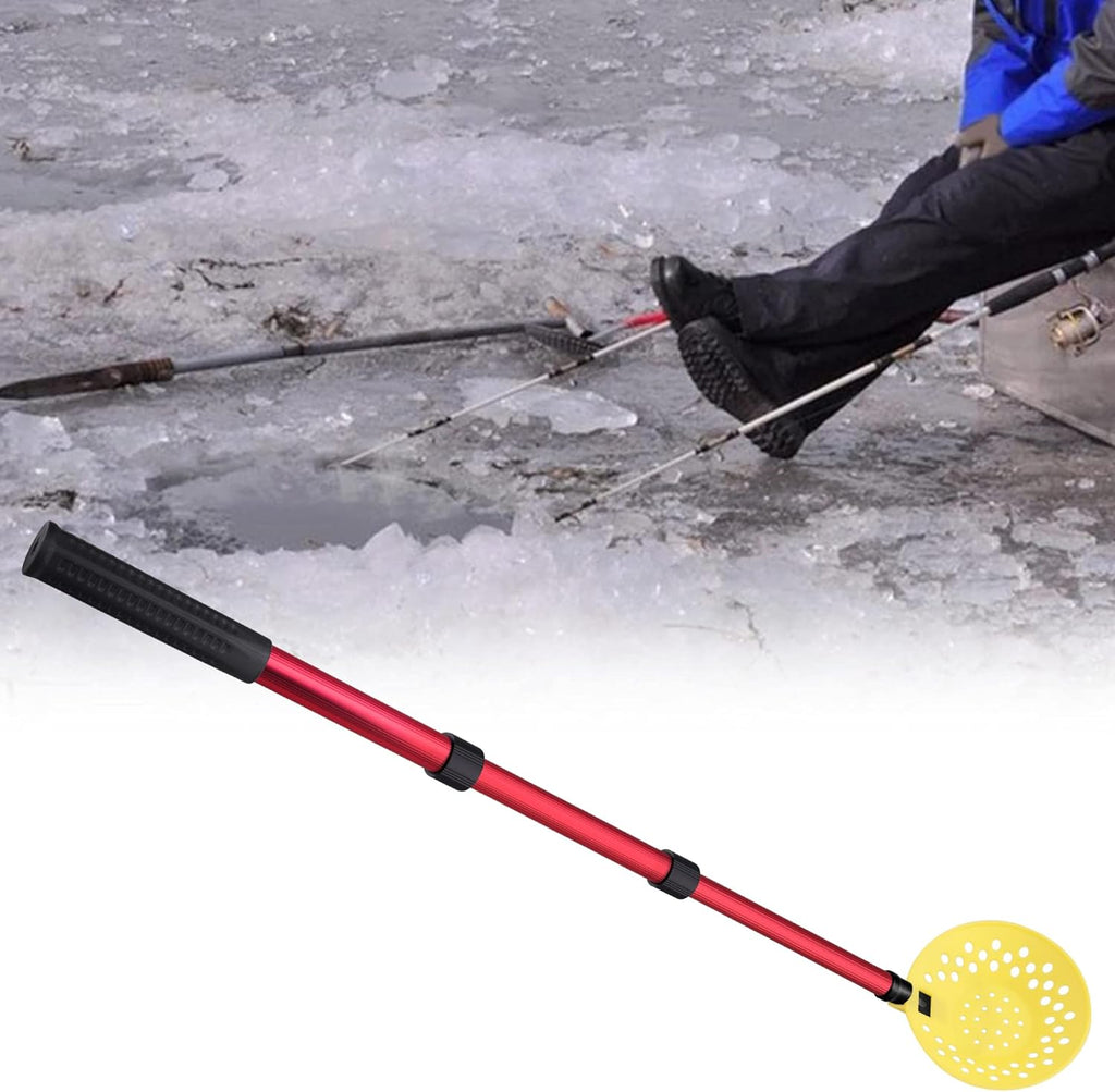 Adjustable Ice Fishing Skimmer Scoop-Winter Ice Fishing Scooper with Long Handle-Ice Fishing Gear for Scooping out Ice While Fishing
