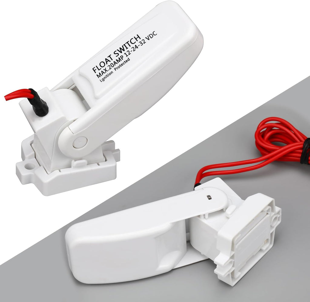 Landhoow Automatic Boat Bilge Pump Float Switch, 12v 24v 32v Bilge Float Switch Moisture Tight Seals for Automatic Electric Water Pump Accessories Ignition Protected