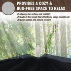 Camping Hammock with Mosquito Netting and Tree Straps - Sturdy Up to 450lbs for Outdoor, Backyard, Backpacking, Hiking