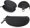 Black Sunglass Case Cover Box For Men Women Storage Case for Safety Glasses with Clip Hard Eyeglass Case for Sunglass Eyeglass Shooting Glasses