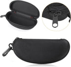 Black Sunglass Case Cover Box For Men Women Storage Case for Safety Glasses with Clip Hard Eyeglass Case for Sunglass Eyeglass Shooting Glasses