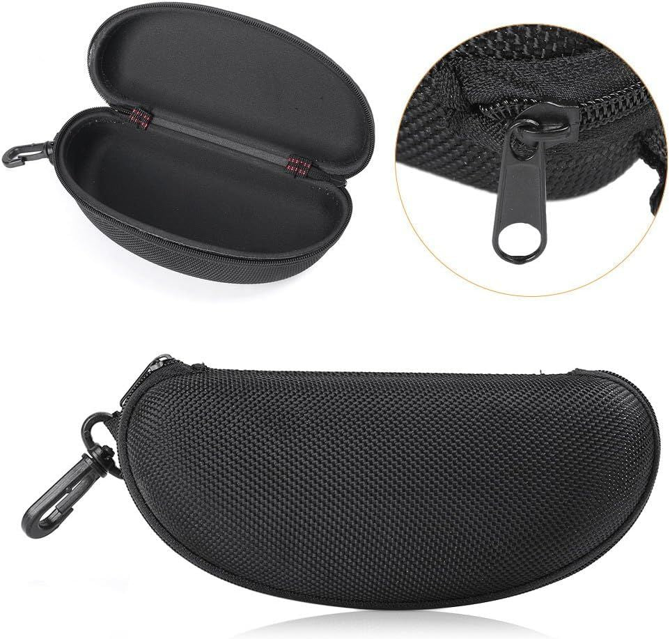 Black Sunglass Case Cover Box For Men Women Storage Case for Safety Glasses with Clip Hard Eyeglass Case for Sunglass Eyeglass Shooting Glasses