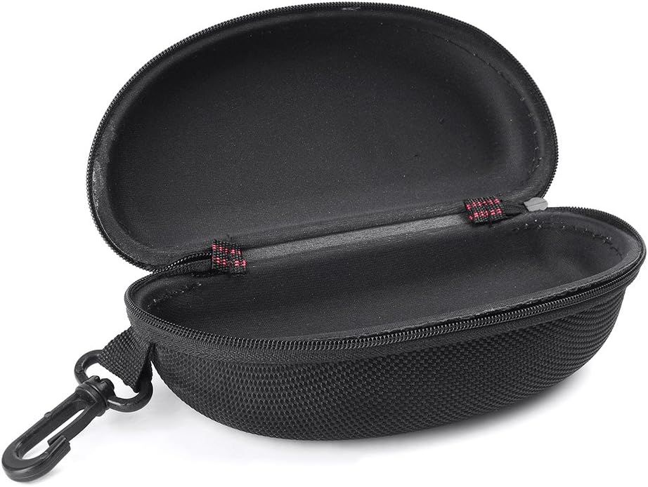 Black Sunglass Case Cover Box For Men Women Storage Case for Safety Glasses with Clip Hard Eyeglass Case for Sunglass Eyeglass Shooting Glasses