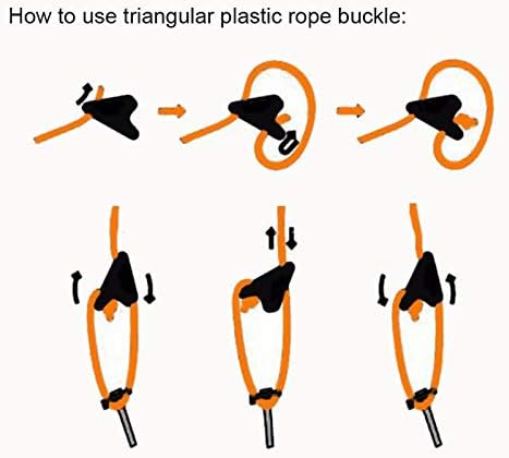 CooBigo 12Pack Ultralight Guyline Tensioners Tent Guyline Cord Rope Adjuster for Outdoor Camping Hiking Tent Tarp Canopy Shelter (Black), FLC554-B