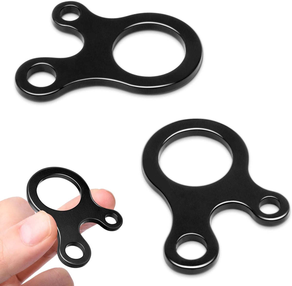 CooBigo Tent Rope Tensioner, 10pcs Aluminum Alloy Guyline Tensioner Guy Line Cord Adjuster Paracord Buckles for Outdoor Tent Camping Hiking Backpack Accessories (Black)