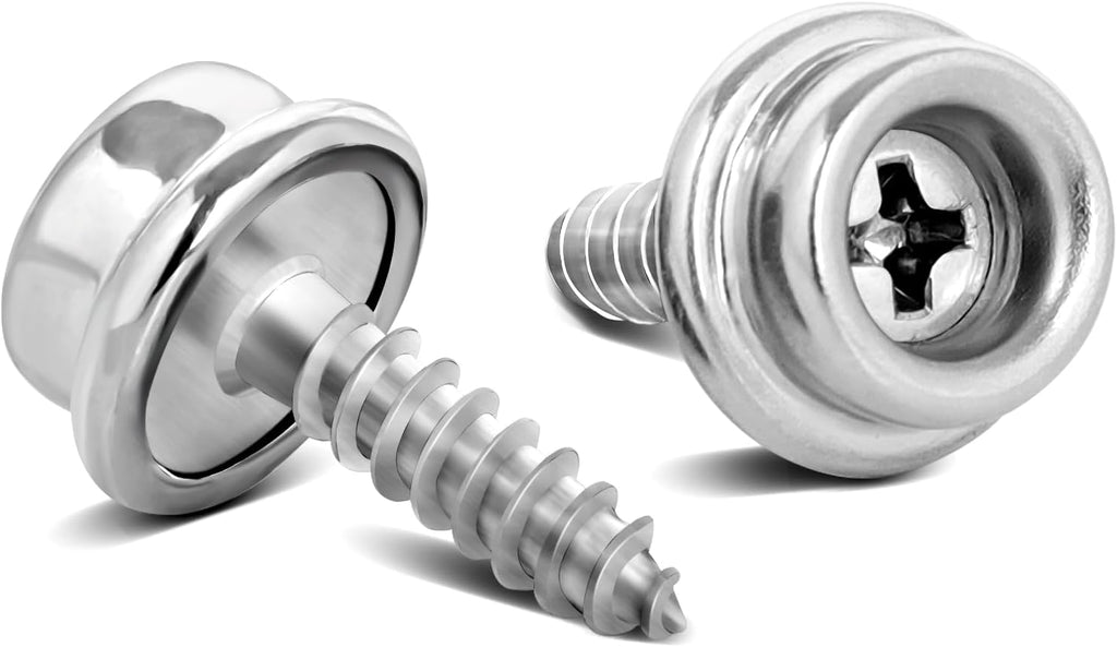 1" Boat Canvas Snaps, Marine Grade Boat Cover Snaps Stainless Steel Screws, 3/8" Socket Snap with Stainless Steel 1" Screw, 30 PCS