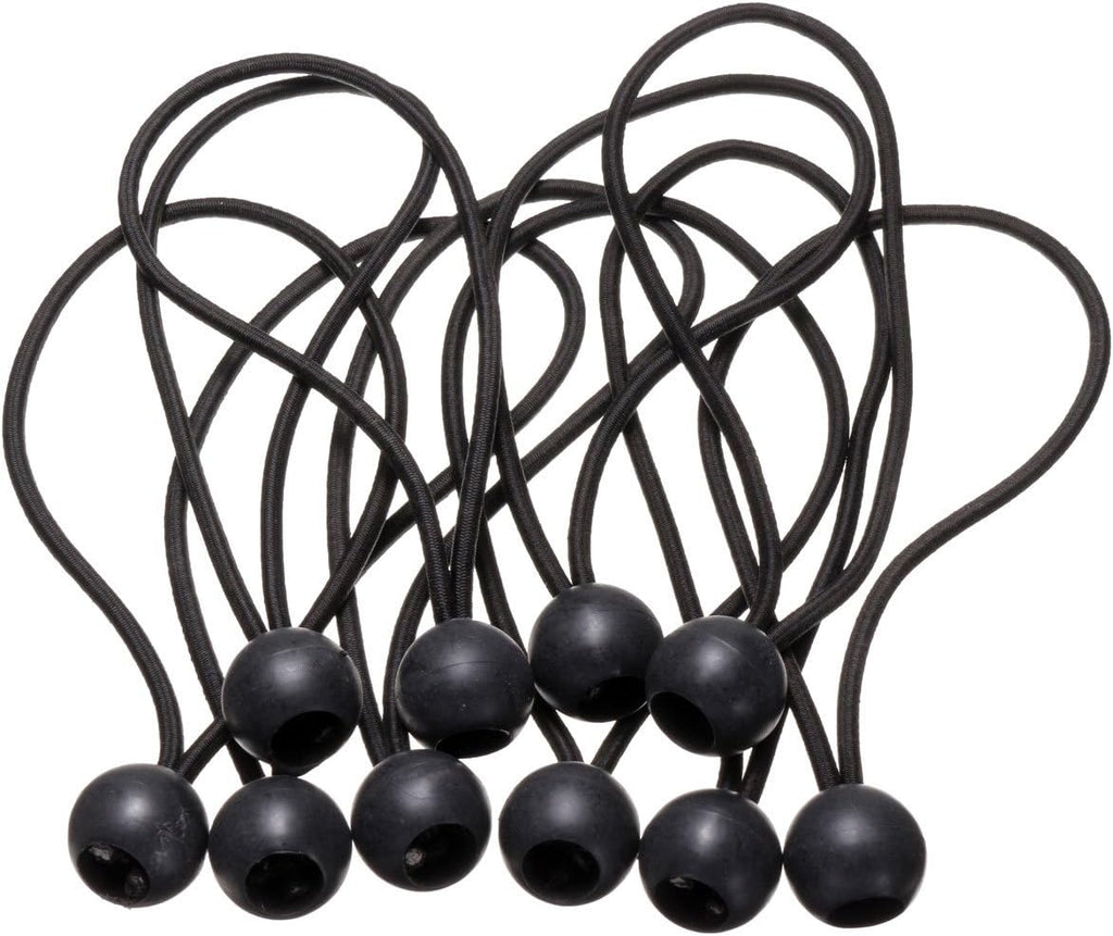 25Pack Length 8 Inch Bungee Cord Ties, Ball Bungee Strap Tarp Tie-Down, Elastic Cord Shock Rope for Outdoor Camping Tarp Clip Tent Canvas Tarpaulin Flag Pole Heavy-Duty Versatile Organize Accessory
