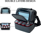 Lunch Bag for Women and Men - Reusable, Leakproof, and Insulated Double Deck Design for Picnic, Hiking, Beach, Work and Office Use