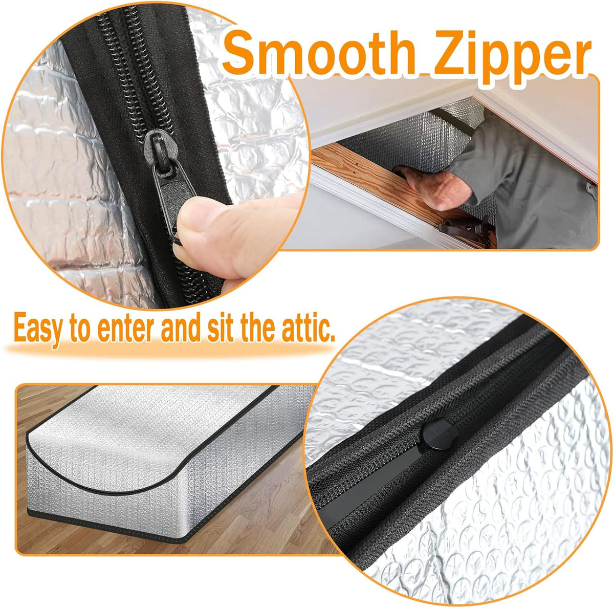 Attic Stairs Insulation Cover Tent Premium Energy Saving, 25”x54”x11” for Pull Down Stairs, Double Bubble Reflective Radiant Barrier Reflects 95% of Radiant Heat