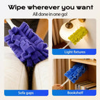 360° Electrostatic Duster Refills, 2026 New Washable & Reusable Microfiber Pads Fleece Duster Refill Compatible Tools for Cleaning Home, Blinds, Car, Pet, Furniture, Fans (Mix)