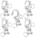 316 Stainless Steel Swivel Snap Shackle Clevis Quick Heavy Duty Release Spring Hook Marine Grade Sailing Halyard Shackle for Boat Rigging Industrial Lifting Climbing