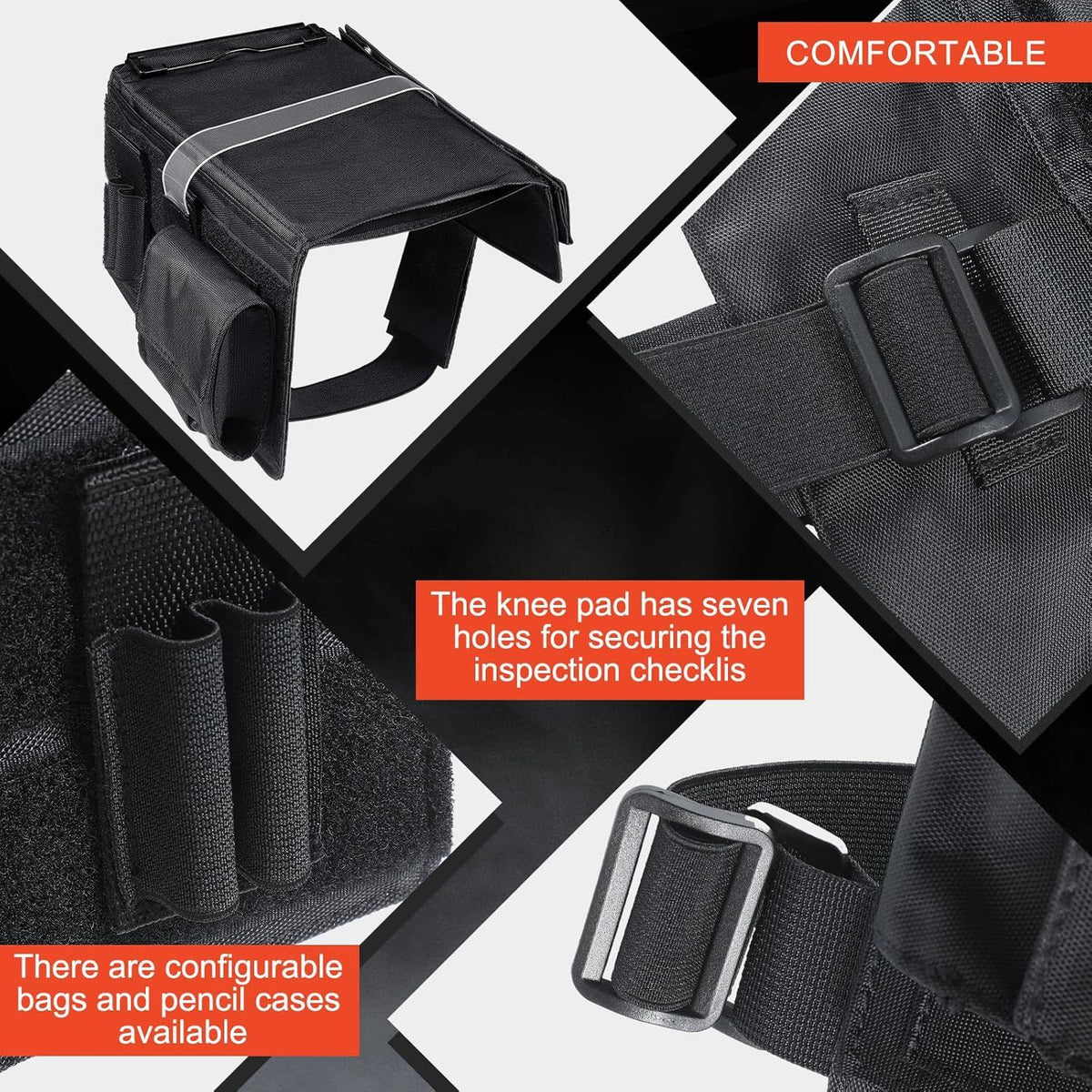 Reversible Kneeboard Pilot Black Classic Clipboard & Pen Holder Kneeboard Aviation for Professional Pilots, General Aviation