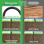 Trampolines Wind Stakes,Heavy Duty U Shaped Rebar Tent Stakes Ground Anchors Galvanized Steel Safety Trampoline Anchors for Camping Tents, Soccer Goals