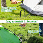 Trampolines Wind Stakes,Heavy Duty U Shaped Rebar Tent Stakes Ground Anchors Galvanized Steel Safety Trampoline Anchors for Camping Tents, Soccer Goals