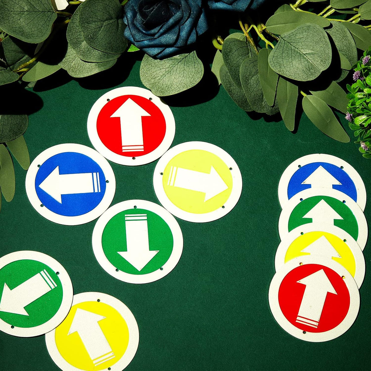 Trail Markers Reflective Marker Pack Bright Marking Reflectors for Hunting Hiking Driveway Camping Walking Backpacking Outdoors, Blue Green Red and Yellow