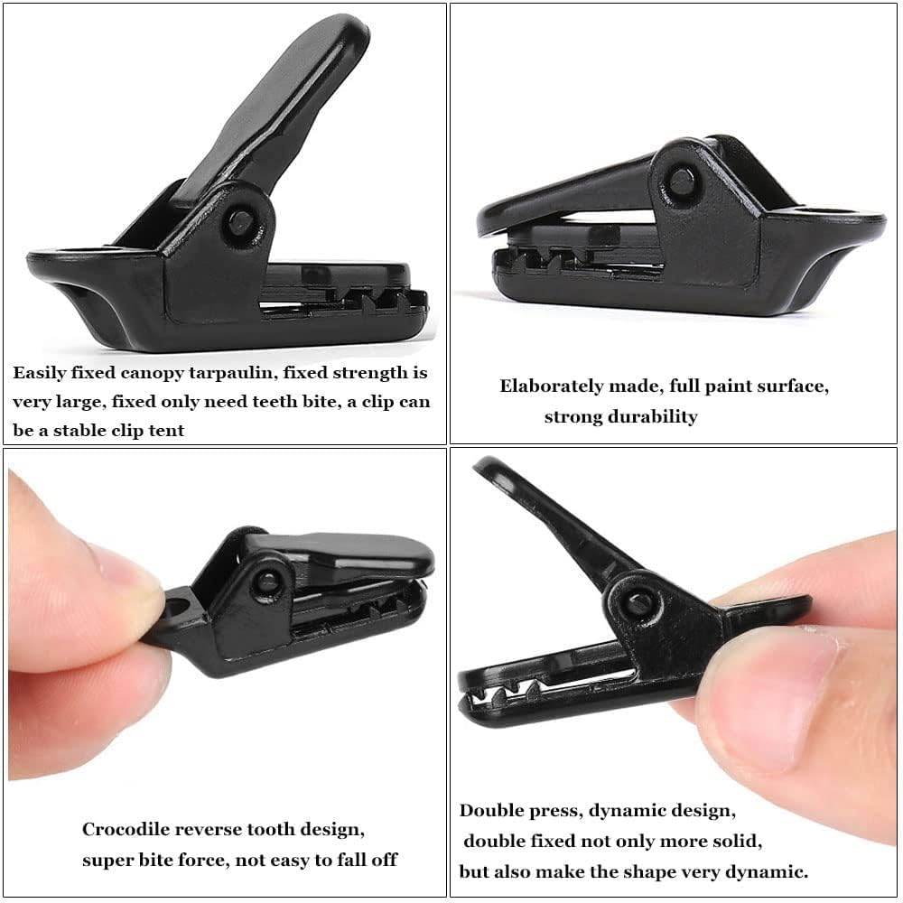 20pcs Small Tarp Clips Duty Lock Grip, Tent Awning Clamp For