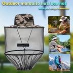 1Pack Anti-Mosquito Mesh Fishing Cap, Mosquito Head Net Hat with Removable Hidden Netting，for Outdoor Hiking Gardening Beekeeping